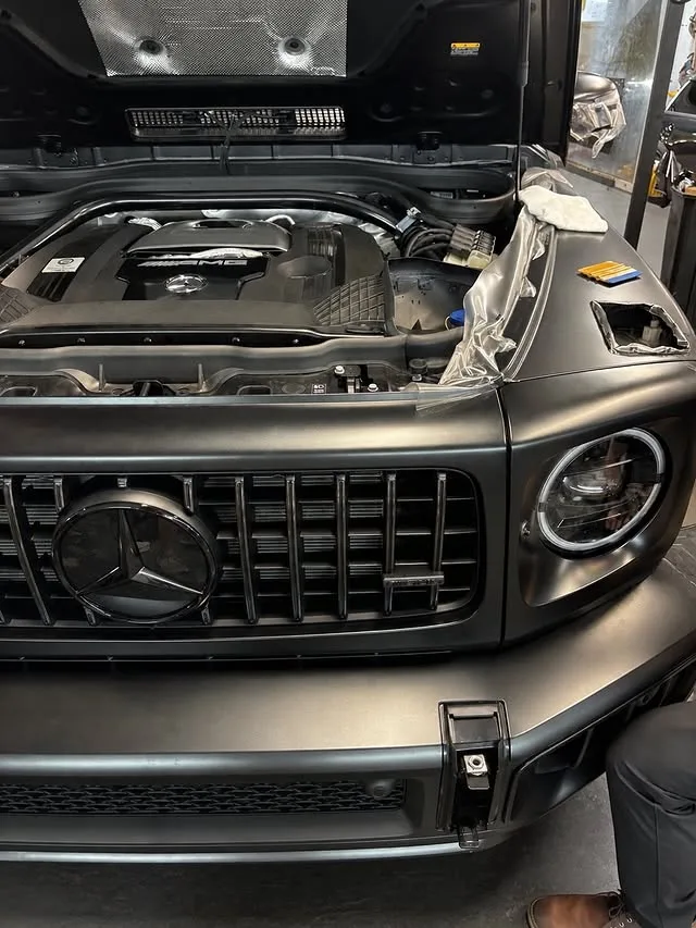 Mercedes G-Wagon with front-end paint protection film