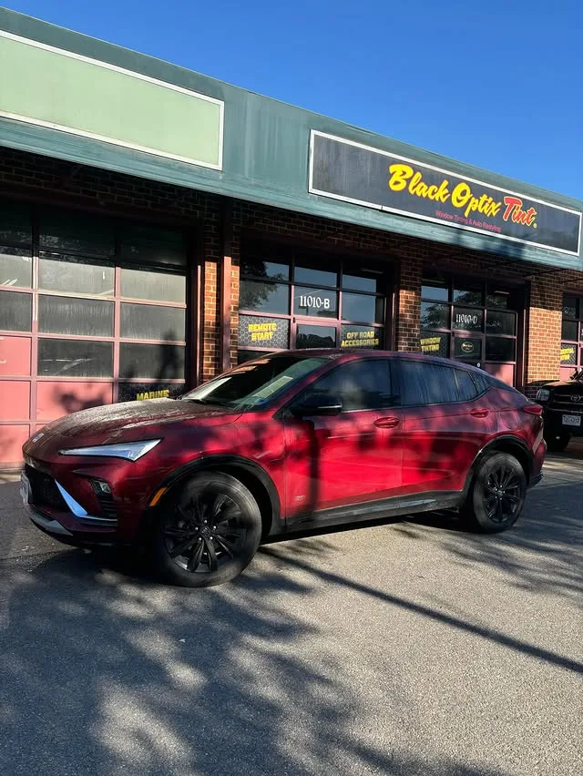 Color-wrapped SUV outside the Short Pump shop